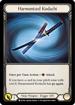 Harmonized Kodachi (KAT002) - Blitz Deck: Outsiders - Katsu