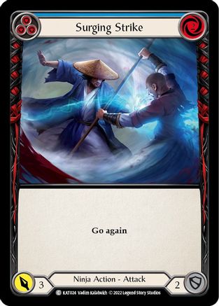 Surging Strike (Blue) (KAT024) - Blitz Deck: Outsiders - Katsu