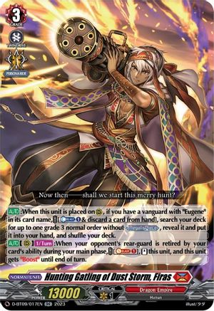 Hunting Gatling of Dust Storm, Firas (D-BT09/017EN) - D-BT09: Dragontree Invasion