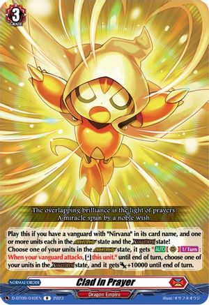 Clad in Prayer (D-BT09/040EN) - D-BT09: Dragontree Invasion