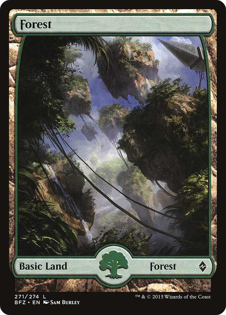 Forest (271) - Full Art (BFZ-271) - Battle for Zendikar Foil