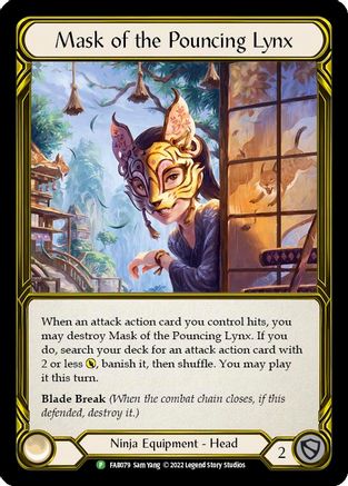 Mask of the Pouncing Lynx - FAB079 (FAB079) - Flesh and Blood: Promo Cards Cold Foil