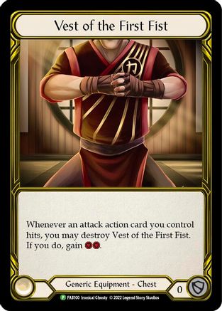 Vest of the First Fist - FAB100 (FAB100) - Flesh and Blood: Promo Cards Cold Foil