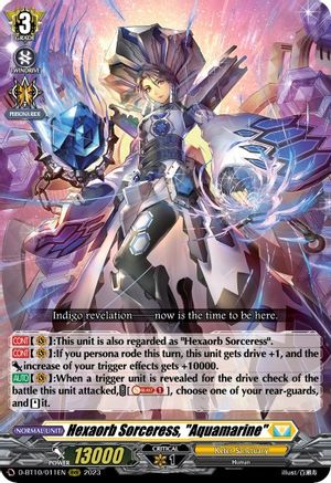 Hexaorb Sorceress, "Aquamarine" (D-BT10/011EN) - D-BT10: Dragon Masquerade