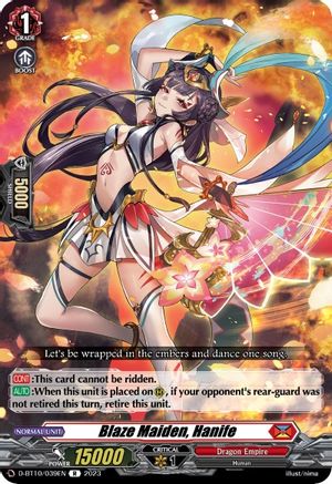 Blaze Maiden, Hanife (D-BT10/039EN) - D-BT10: Dragon Masquerade