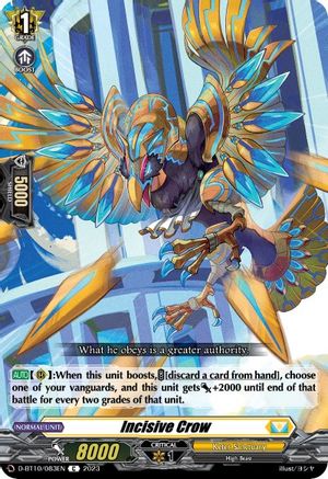 Incisive Crow (D-BT10/083EN) - D-BT10: Dragon Masquerade