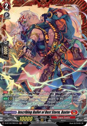 Inscribing Bullet of Dust Storm, Baxter (FR) (D-BT10/FR01EN) - D-BT10: Dragon Masquerade