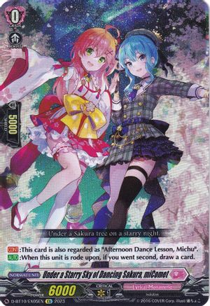 Under a Starry Sky of Dancing Sakura, miComet (D-BT10/EX05EN) - D-BT10: Dragon Masquerade