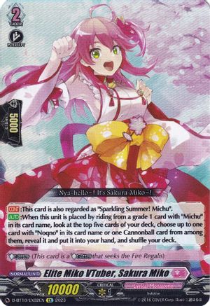 Elite Miko VTuber, Sakura Miko (D-BT10/EX02EN) - D-BT10: Dragon Masquerade