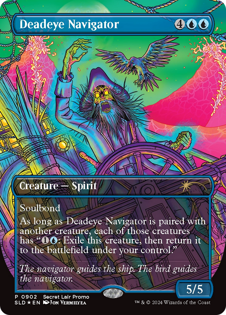 Deadeye Navigator (Rainbow Foil) (SLD-902) - Secret Lair Drop (Borderless) Foil