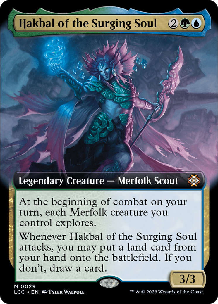 Hakbal of the Surging Soul (Extended Art) (LCC-029) - The Lost Caverns of Ixalan Commander: (Extended Art) Foil