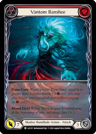 Vantom Banshee (Red) (Extended Art) - LGS157 (LGS157) - Flesh and Blood: Promo Cards Rainbow Foil