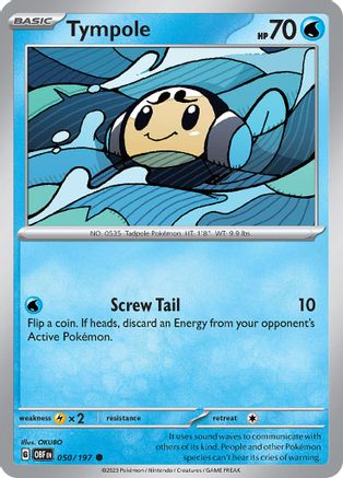Tympole 050/197 - Reverse Holofoil SV03 Obsidian Flames - Common