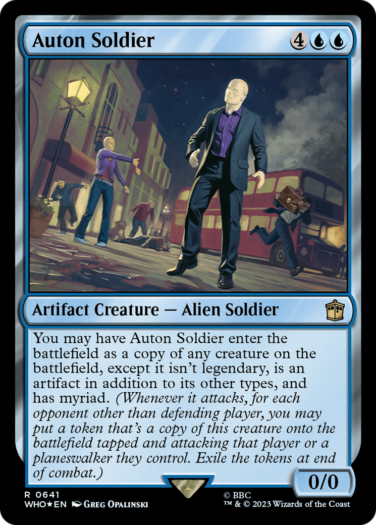 Auton Soldier (Surge Foil) (WHO-641) - Doctor Who Foil
