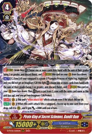 Pirate King of Secret Schemes, Bandit Rum (D-PV01/020EN) - D-PV01: History Collection