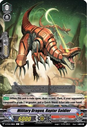 Military Dragon, Raptor Soldier (D-PV01/298EN) - D-PV01: History Collection