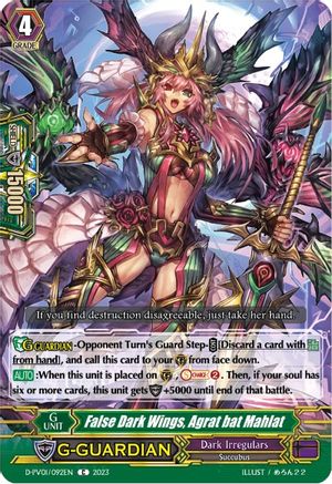 False Dark Wings, Agrat bat Mahlat (D-PV01/092EN) - D-PV01: History Collection