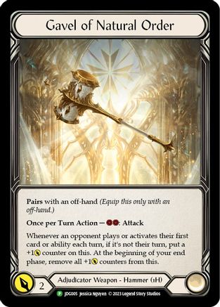 Gavel of Natural Order - JDG005 (JDG005) - Flesh and Blood: Promo Cards Cold Foil