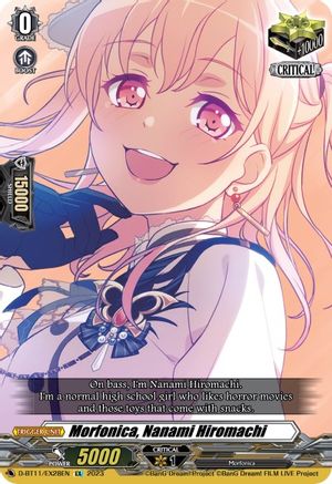 Morfonica, Nanami Hiromachi (D-BT11/EX28EN) - D-BT11: Clash of the Heroes