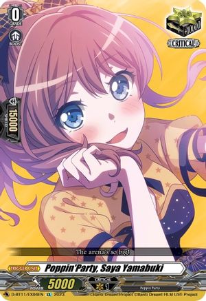 Poppin'Party, Saya Yamabuki (D-BT11/EX04EN) - D-BT11: Clash of the Heroes