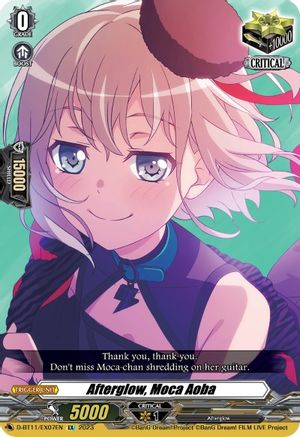 Afterglow, Moca Aoba (D-BT11/EX07EN) - D-BT11: Clash of the Heroes