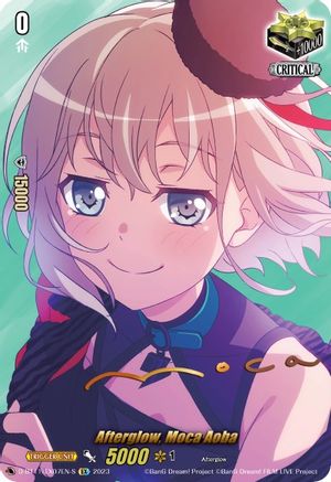 Afterglow, Moca Aoba (Signature) (D-BT11/EX07EN-S) - Clash of the Heroes