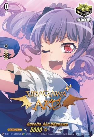 Roselia, Ako Udagawa (Signature) (D-BT11/EX19EN-S) - D-BT11: Clash of the Heroes