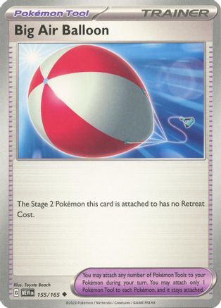 Big Air Balloon 155/165 - Reverse Holofoil SV Scarlet & Violet 151 - Uncommon