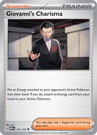 Giovanni's Charisma 161/165 SV Scarlet & Violet 151 - Uncommon