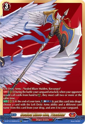 Sealed Blaze Axe, Tvashtar (BSR) (D-BT12/BSR02EN) - D-BT12: Evenfall Onslaught