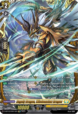 Sagely Dragon, Wisdomclaw Dragon (FFR) (D-BT12/FFR11EN) - D-BT12: Evenfall Onslaught