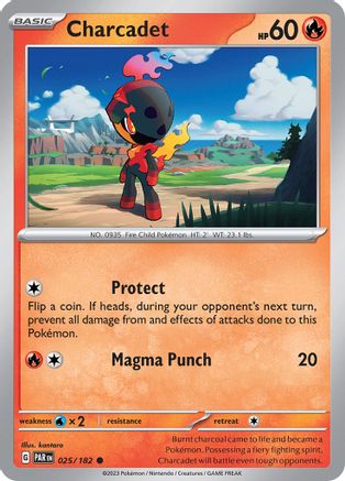 Charcadet 025/182 - Reverse Holofoil SV04 Paradox Rift - Common