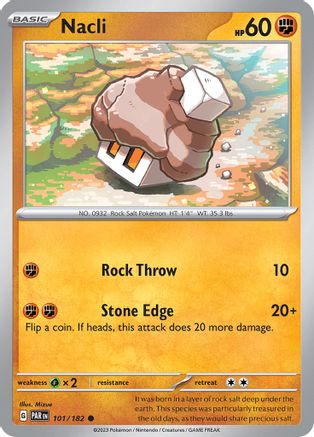 Nacli 101/182 - Reverse Holofoil SV04 Paradox Rift - Common