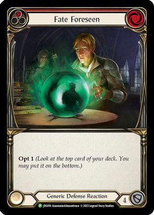Fate Foreseen (Red) - JDG016 (JDG016) - Flesh and Blood: Promo Cards Cold Foil