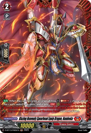Blazing Heavenly Spearhead Equip Dragon, Nandeeka (FR) (D-BT13/FR05EN) - D-BT13: Flight of Chakrabarthi
