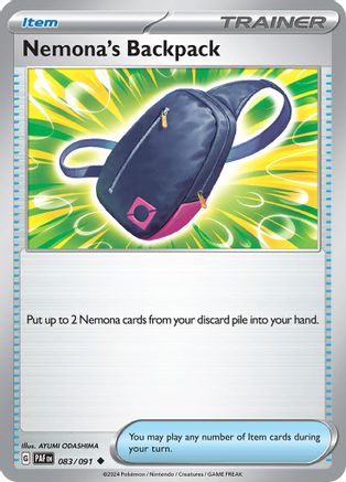 Nemona's Backpack 083/091 - Reverse Holofoil SV Paldean Fates - Uncommon