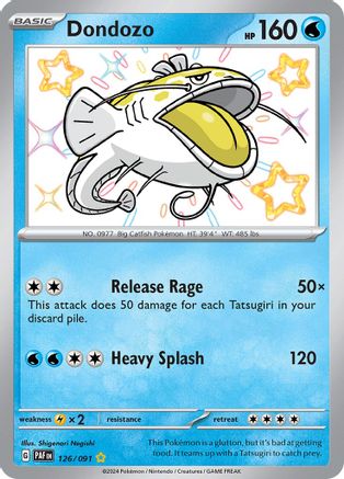 Dondozo 126/091 - Holofoil SV Paldean Fates - Shiny Rare