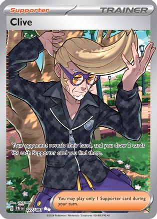 Clive 227/091 - Holofoil SV Paldean Fates - Ultra Rare