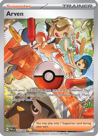 Arven 235/091 - Holofoil SV Paldean Fates - Special Illustration Rare