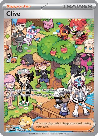 Clive 236/091 - Holofoil SV Paldean Fates - Special Illustration Rare