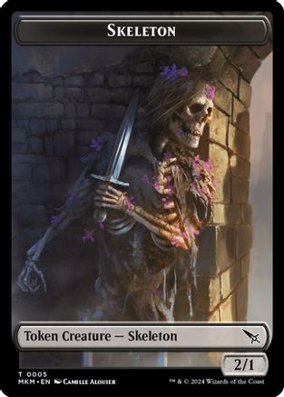 Skeleton Token (MKM-005) - Murders at Karlov Manor
