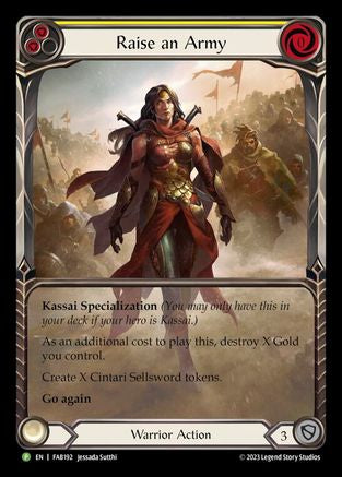Raise an Army - FAB192 (FAB192) - Flesh and Blood: Promo Cards Rainbow Foil
