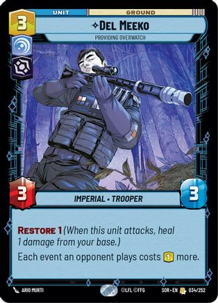 Del Meeko - Providing Overwatch (034/252) - Spark of Rebellion Foil