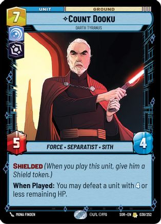 Count Dooku - Darth Tyranus (038/252) - Spark of Rebellion Foil