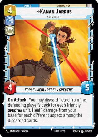 Kanan Jarrus - Revealed Jedi (047/252) - Spark of Rebellion Foil