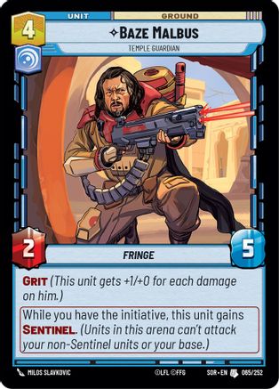 Baze Malbus - Temple Guardian (065/252) - Spark of Rebellion Foil