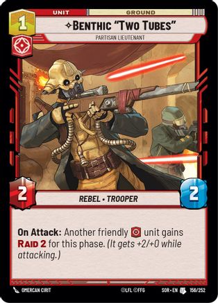 Benthic "Two Tubes" - Partisan Lieutenant (156/252) - Spark of Rebellion Foil
