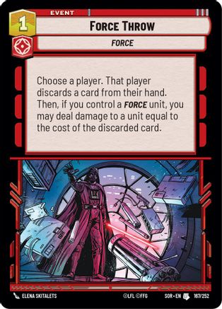 Force Throw (167/252) - Spark of Rebellion Foil