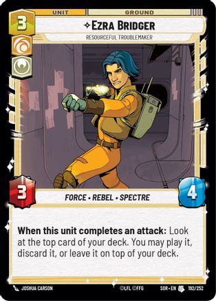 Ezra Bridger - Resourceful Troublemaker (192/252) - Spark of Rebellion
