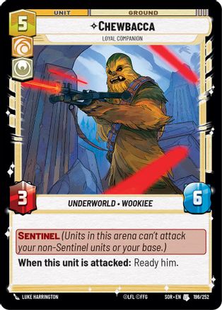 Chewbacca - Loyal Companion (196/252) - Spark of Rebellion Foil
